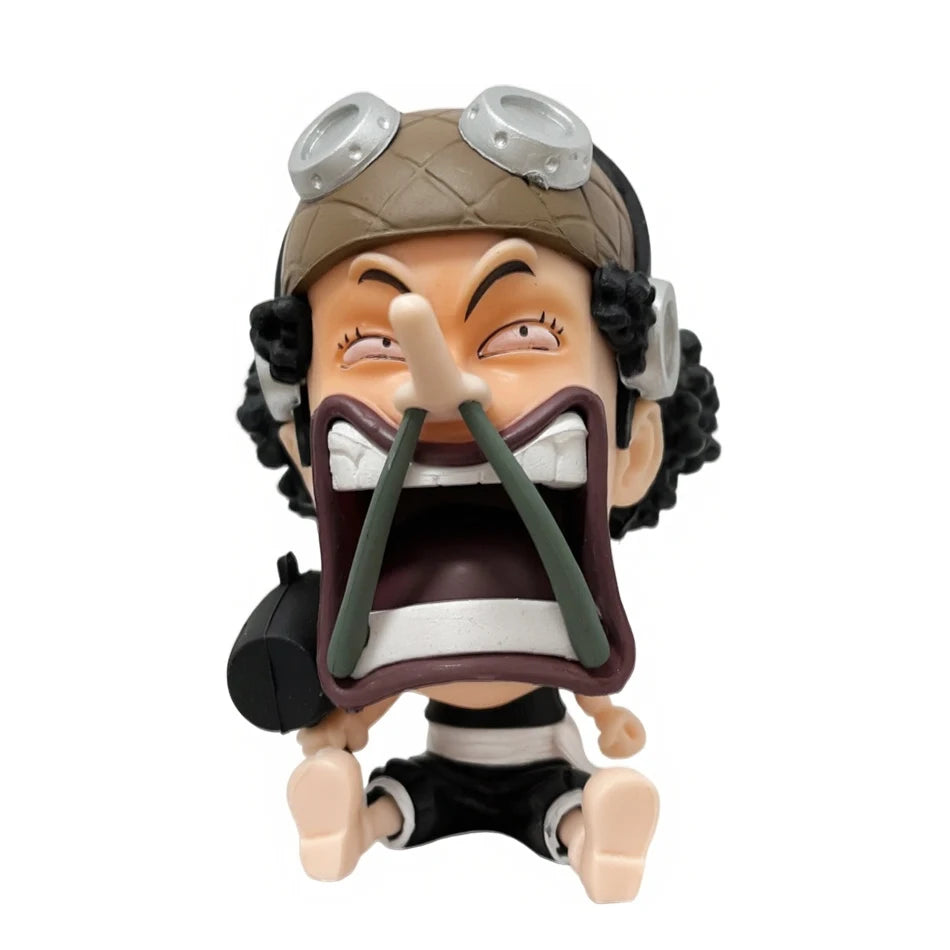 Anime One Piece Sitting Posture Luffy Suo Long Shan Zhi Character Figurine PVC Model Ornament Anime Peripheral Toys Gift