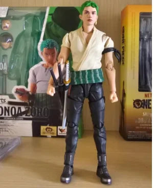 Bandai SHF Roronoa Zoro Action Figure Netflix Live Action One Piece Authentic Articulated Brand New Collectible For Anime Fans