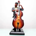 Bar and Cafe Furnishings American Jazz Figure Bass Player Art Sculpture Home Decoration Craft Gift Music Studio Display