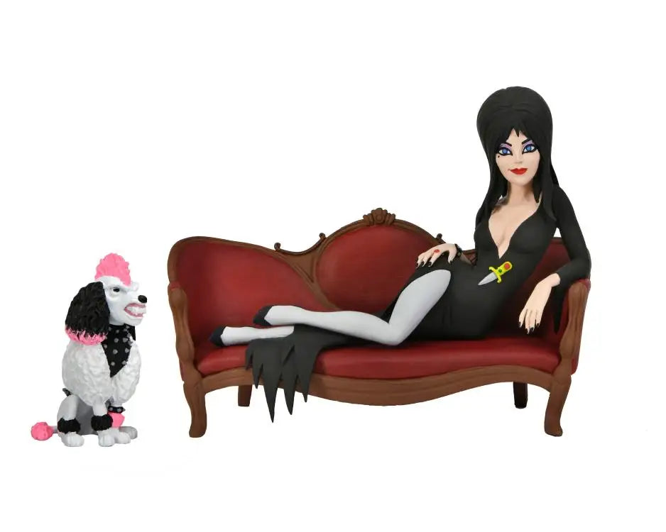 NECA 56082 Toys Rob Elvira 6” Scale Action Figures Toony Terrors Elvira On Couch Boxed Set Collection Doll Decoration Gift Model