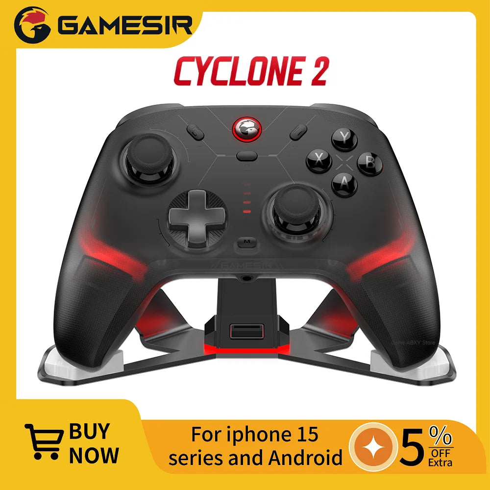 Gamesir Cyclone 2 Wireless Controller, for Nintendo Switch 2 /Android/iOS, Mandos Para PC, With Hall Effect Bluetooth Controller