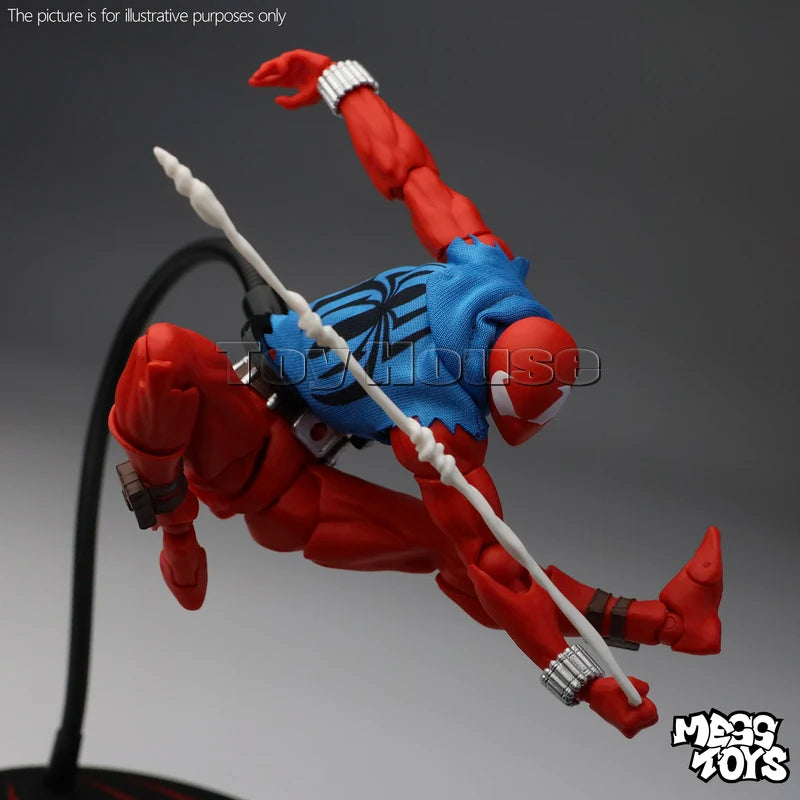 Mess Toys Genuine Spiderman Red And Blue Ultimate Spider-Man Spider Peter Kaine Parker Anime Action Figure Model Toys Gifts