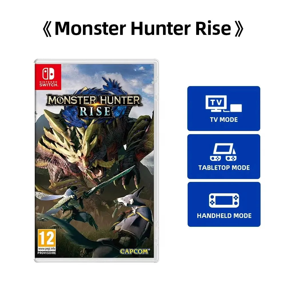 Monster Hunter Rise Nintendo Game Deals Physical Game Card Action Genre Support TV Tabletop Handheld Mode for Switch OLED Lite