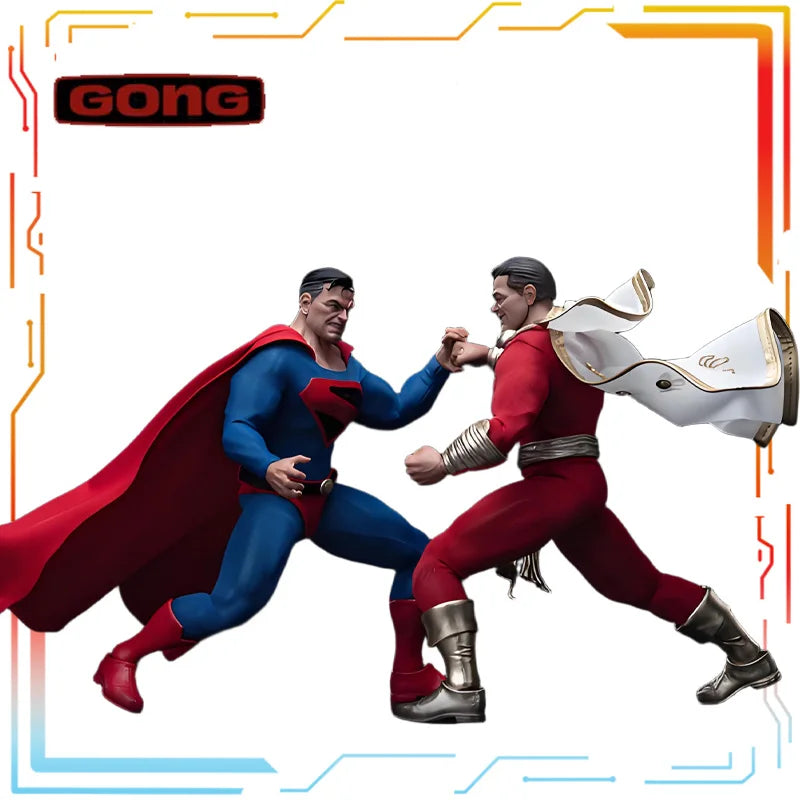 GONG 1/12 Finished Product Movable Figurine Heaven Has Descended Upon Superman Shazam Anime Toys Model Festival Gift for Boys