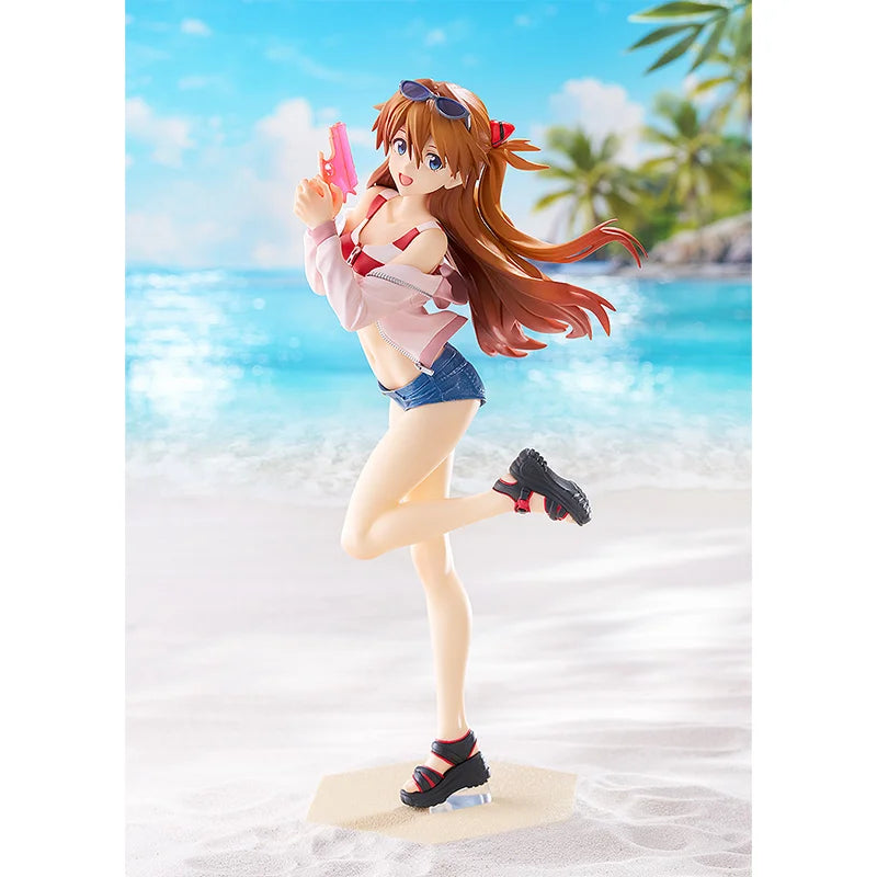 In Stock Good Smile GSC Figure POP UP PARADE BEACH QUEENS Asuka Langley Shikinami Rei Anime Figure Action Model Collection Toys