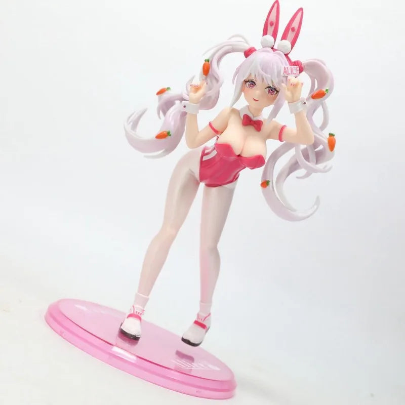Nikke Alice Bunny Girl Anime Figure - Collectible Model Kit | Desktop Decor + Gift for Anime Fans (Premium Detail, Cute Design)