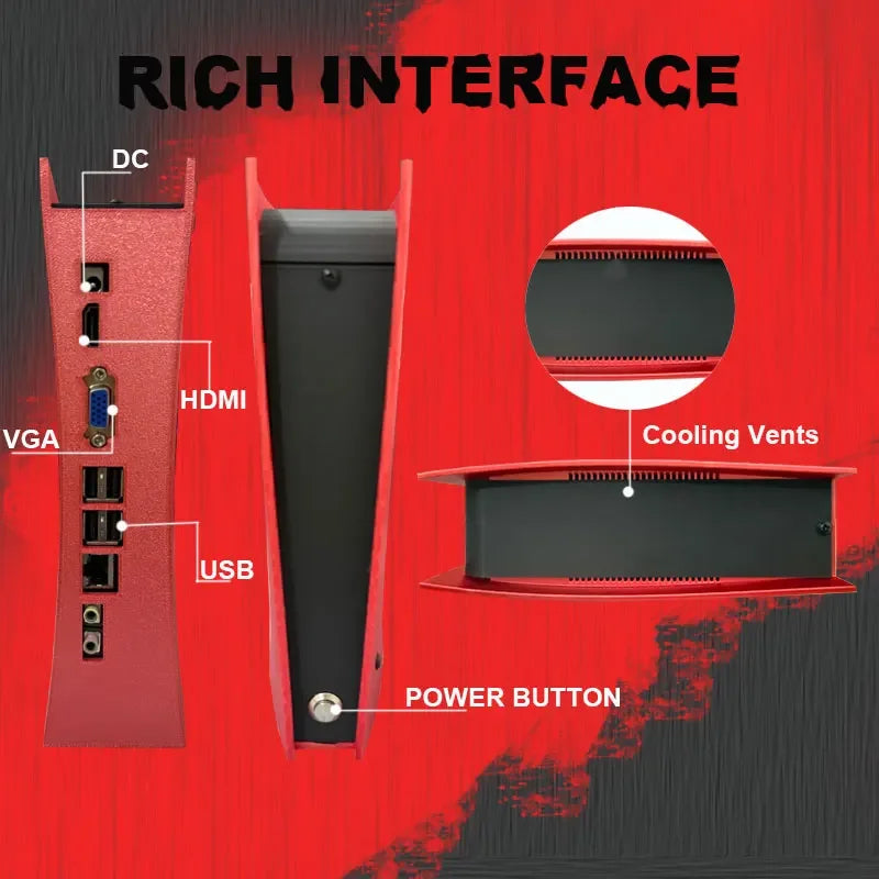 70000 + Spiele Retro-Spielkonsole X2 60 + Emulatoren 500 GB Batocera I3-3110M für Wii PS2 PSP GameCube N64 Wireless-Griff 4K HD TVBox 