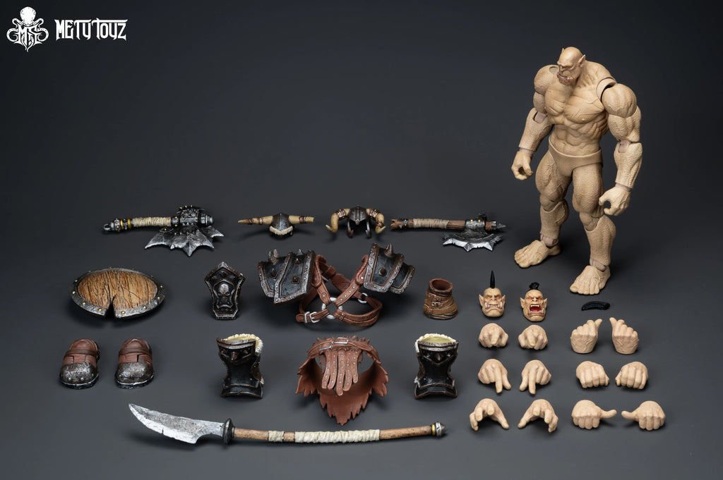 Фигурка на Metytoyz Limited Adventurer World Orc Ork Captain Kagas Bounty Hunter Bloody Hands Morlock Soldier, специално издание
