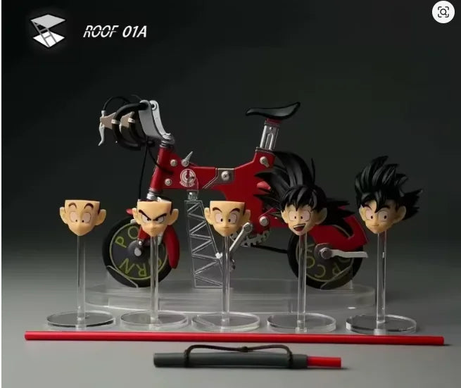 In Stock Tonsenarttoys Dragon Ball Z Kamione 01A 01B Son Goku SHF Fly Page Son Goku Ride Bike Action Figure Collection Gift
