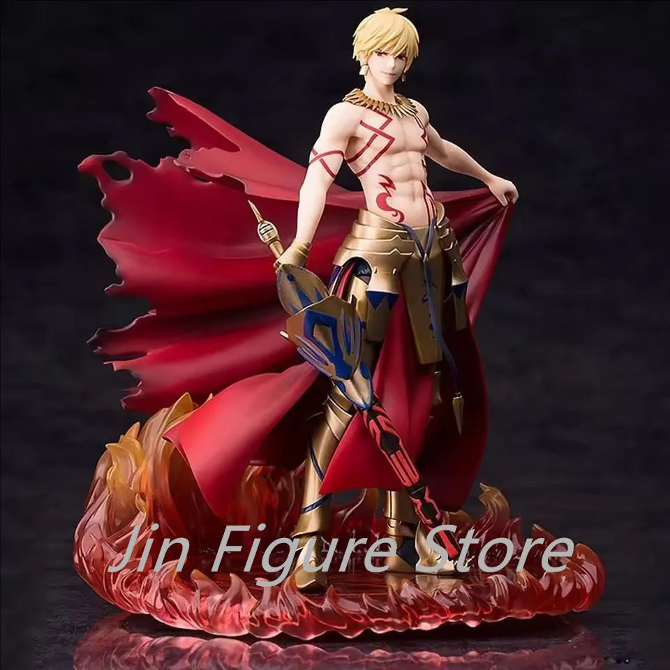 26 cm große japanische Anime-Figur Fate/Grand Order Gilgamesh PVC-Actionfigur Spielzeug für Erwachsene Sammlermodell Puppe für Kinder Geschenke