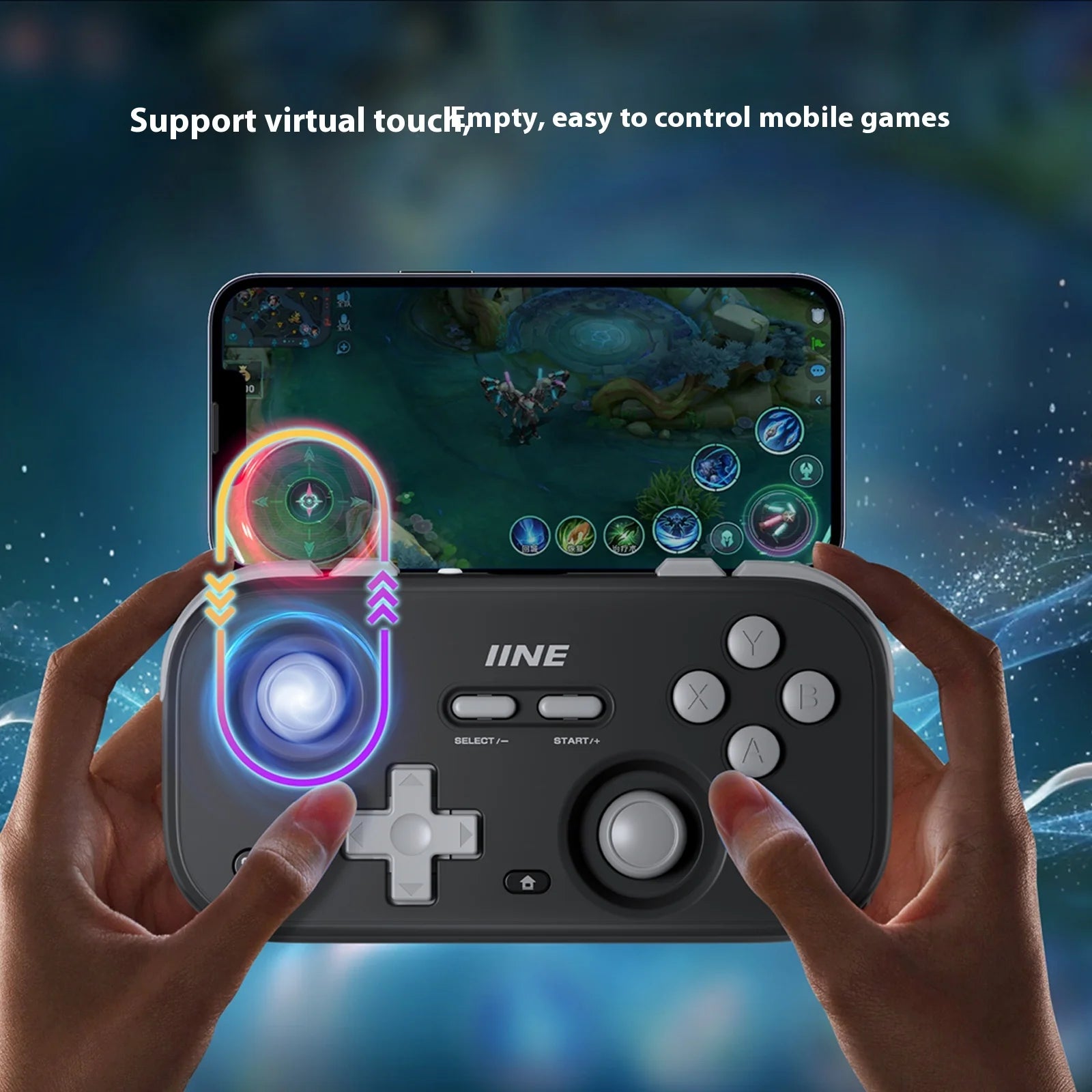 IINE Retro Pocket Gamepad Retro Gaming Controllers Wireless Bluetooth 1000Hz Hall Joystick Portable For Android IOS Phones PC NS