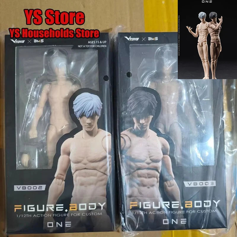 1/12 Figure Zero Custom Anime Boy Slim Muscular Articulated Joint Body Model VTOYS X BMS VB002 VB003 Toy For 6" Action Figure
