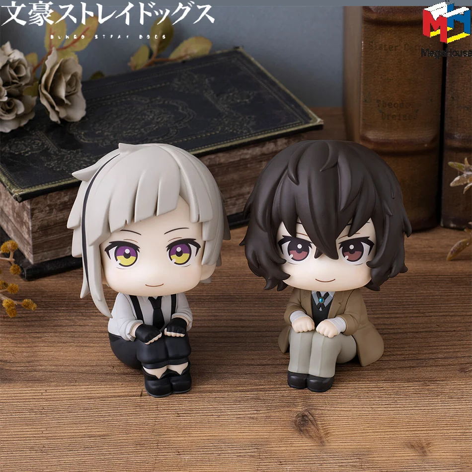 10cm Bungou Stray Dogs Anime Figure Look Up Nakajima Atsushi Action Figure Q Version Dazai Osamu Figurine PVC Collection Gifts