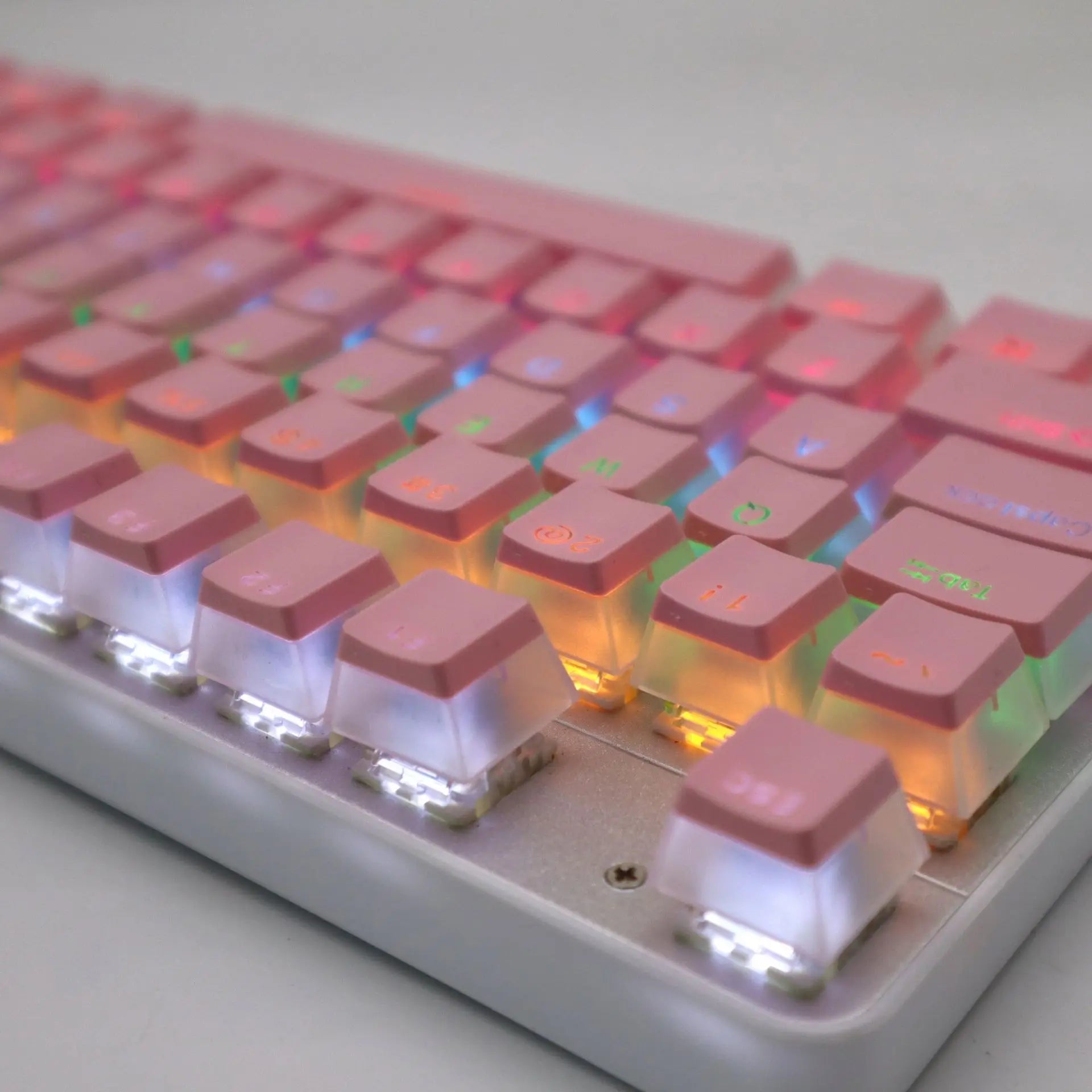 104 Keys PBT Pudding Keycap Two-color Injection OEM Profile DIY Keycaps for Gateron Cherry MX Switch Gaming Mechanical Keyboard