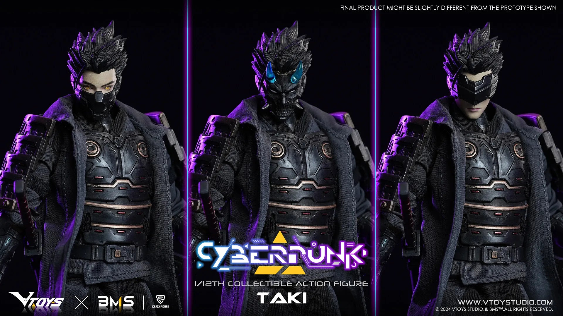 New In Stock Original VTOYS VSD010 1/12 Taki Samurai Cloth Punk Style Sword Master Mini 6inch Full Set Action Figure Model Toys