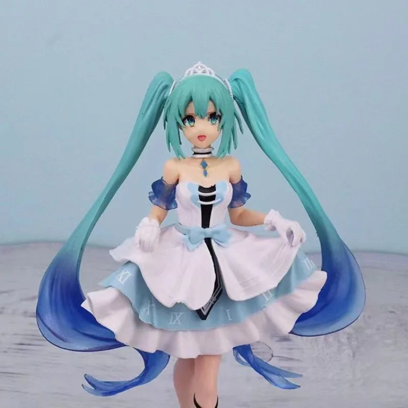 Bandai Anime Figure Cinderella HATSUNE MIKU Doll Action Fairy Tale Fairyland Desktop Ornaments Model Decoration Gifts Animation