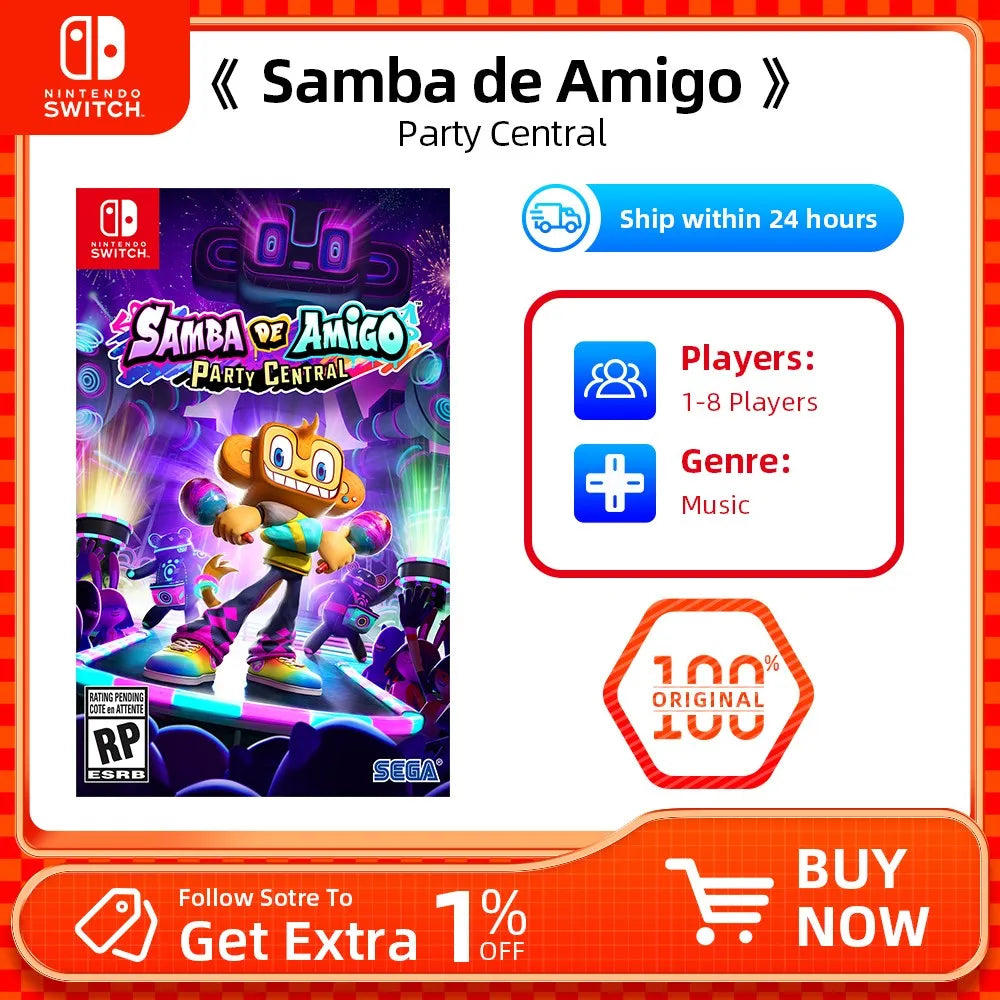  Samba de Amigo Party Central  Nintendo Switch Game Deals Games Physical Cartridge