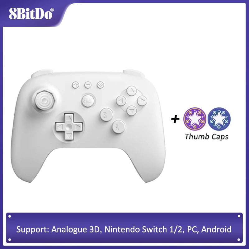 8BitDo 64 Bluetooth Controller with Hall Effect Joysticks for Analogue 3D, Nintendo Switch, Switch 2, Windows and Android, PC