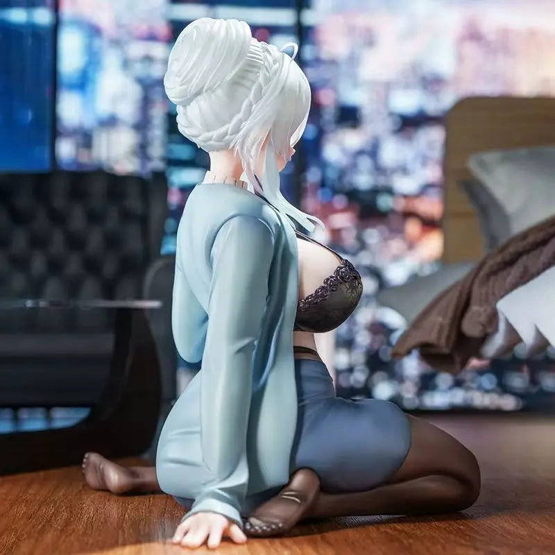 14 см реставрирана фигурка на Юкино в седнала поза, секси красавица, аниме, периферен герой, модел, Мифую Юкино, декор за плот, момче, подаръци