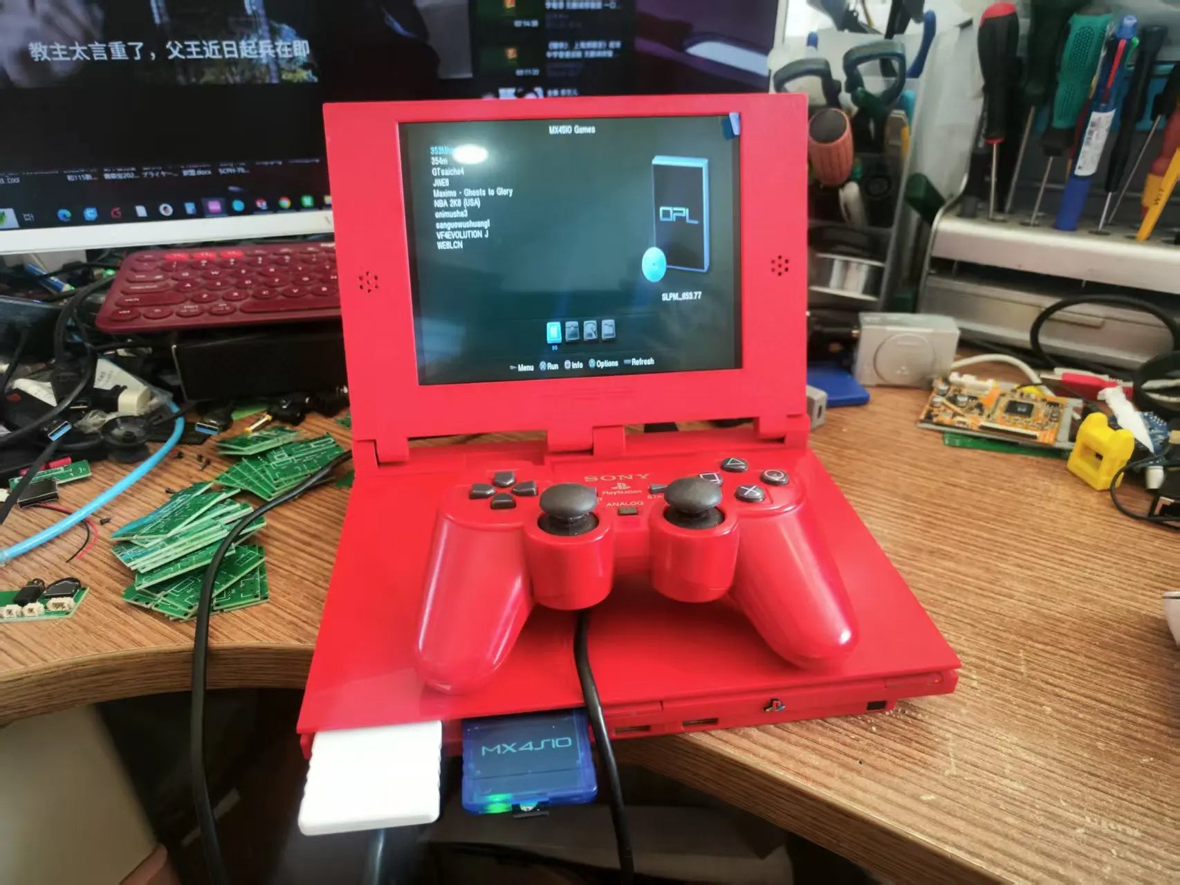 8 Inch PS2 Retro Arcade Game Console Portable Display Mini Monitor With Stereo For Playstastion SUPPORT PS2 SLIM 9000X SERIES