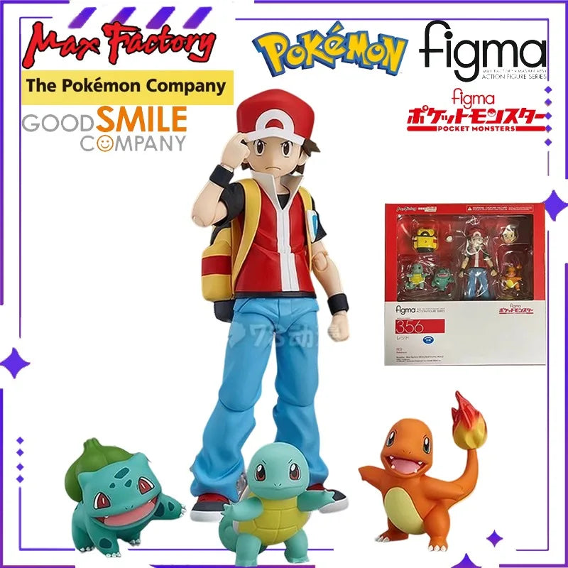 Max Factory Original Authentic Figma # 356 Pok É Mon Xiao Chi Mobile Doll Exquisite Model Handmade Toy Gift for Boys Collection