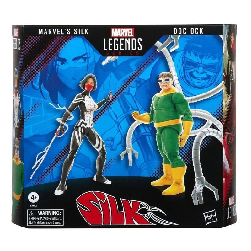 [In-Stock] Hasbro Marvel Legends Series Silk and Doctor Octopus 2-Pack-Set 15cm Nice Collectible Anime Figure Model Toys