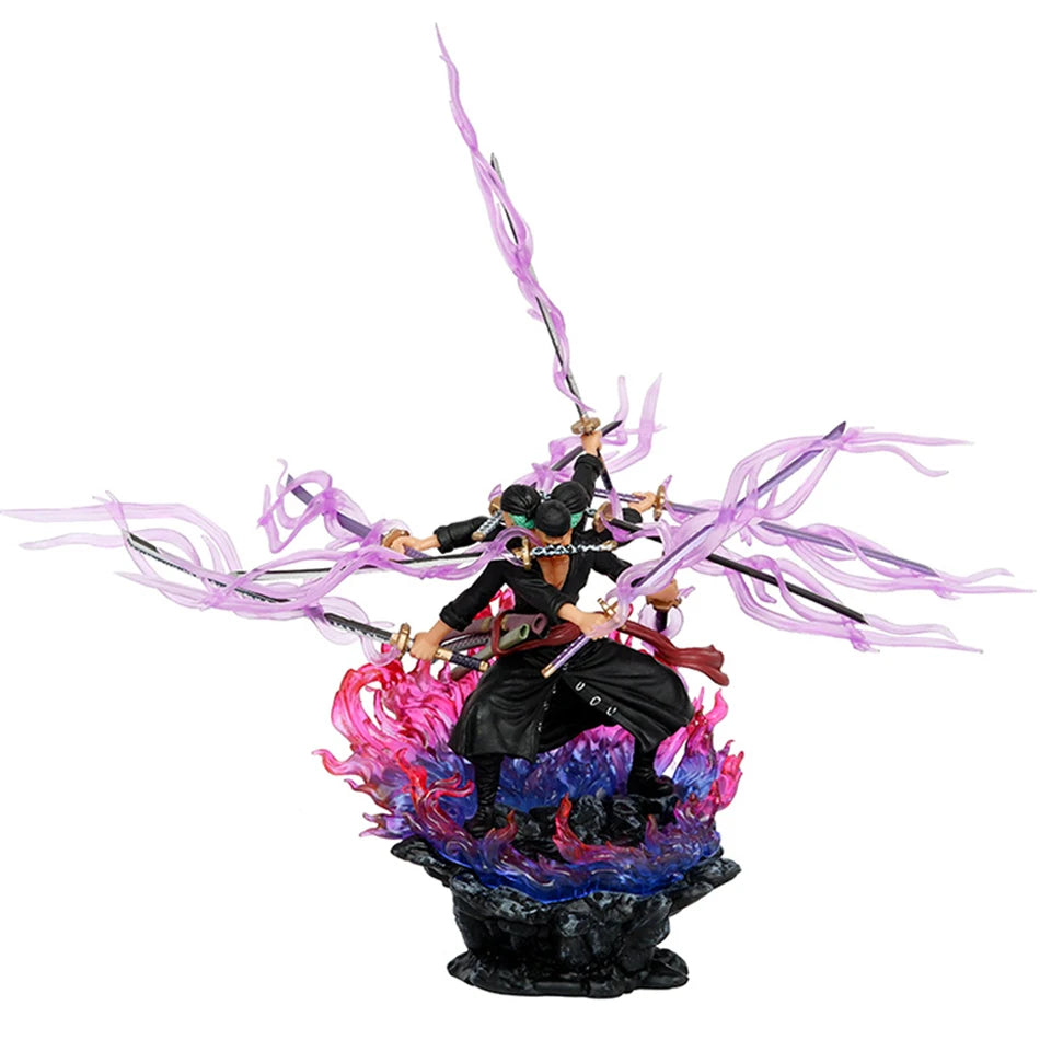 Hot One Piece 15cm Anime Figure  Asura Roronoa Zoro Statue Action Figure Collection Model Kid Toy