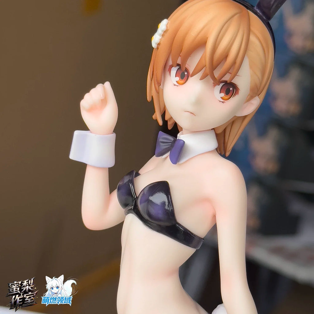 A Certain Scientific Railgun Anime Figure - Misaka Mikoto Bunny Girl Standing Pose Resin Statue For Desktop Decoration Gift