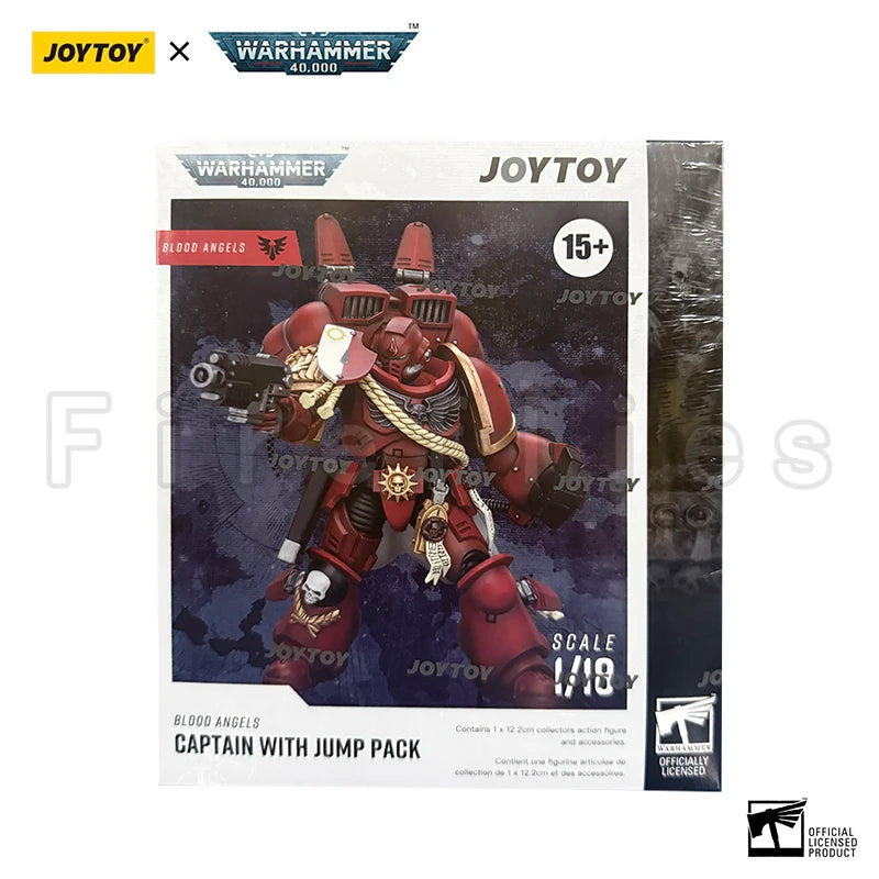 1/18 JOYTOY Action Figure 40K Blood Angels Captain With Jump Pack Re-issue Version Anime Model Toy