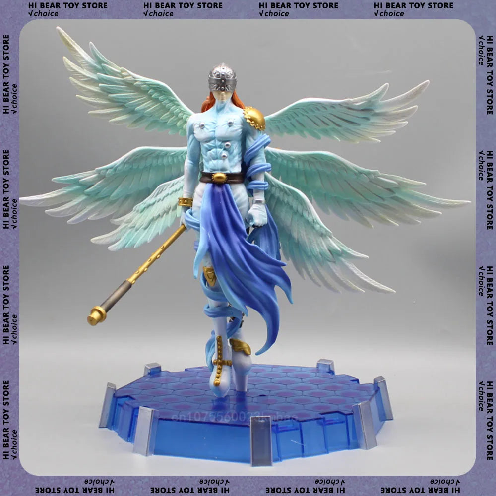 Digimon Anime Figuren Digital Monster Angewomon Figur Angemon Modell 28cm Statue Spielzeug Sammlung Desktop Dekoration Kinder Geschenk