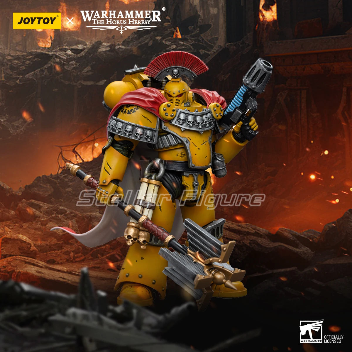 [SF] JOYTOYS 1/18 Action Figure Warhammer 40K Imperial Fists Legion Chaplain Consul  Prime Model Toy Gift