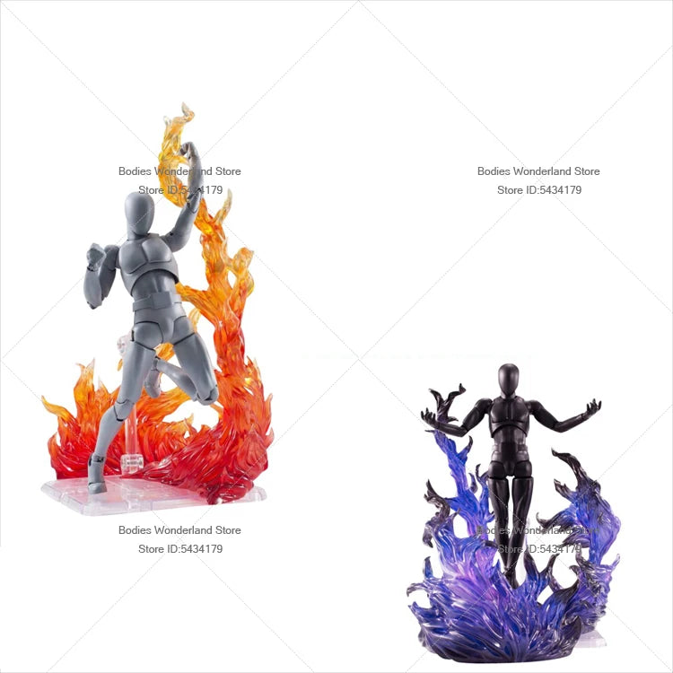 In Stock 1/12 Scale Burning Flame Effects Ground Fissure Model Modeling Scene For 6inch DIY Anime Action Figure Doll Body