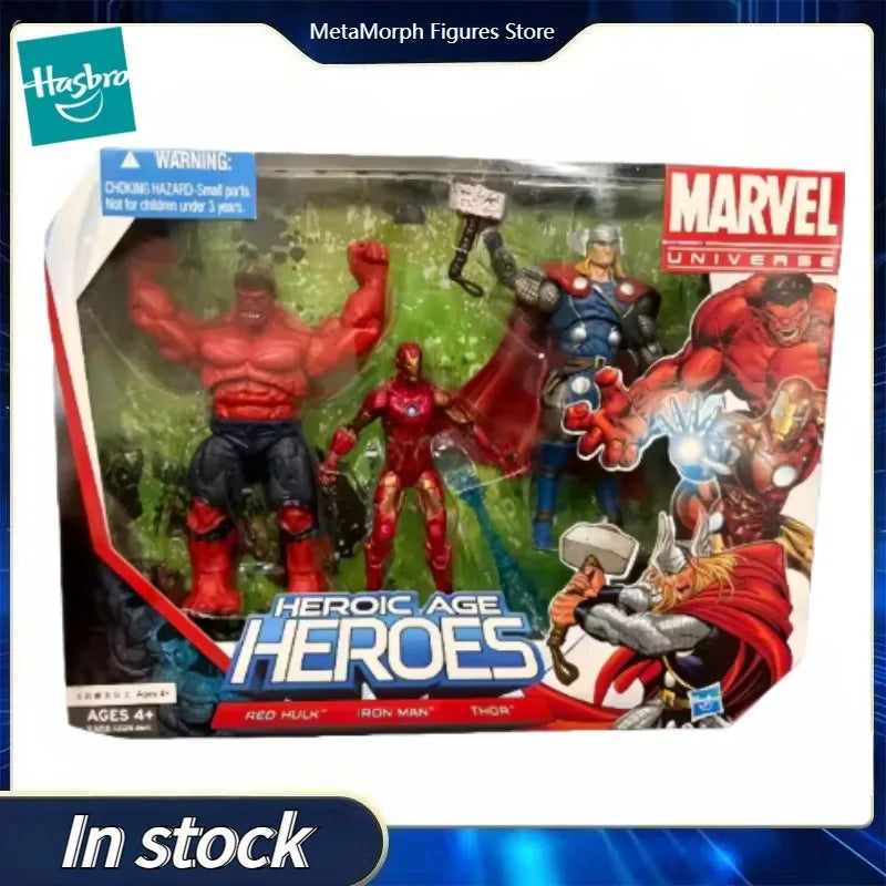 Original Hasbro Marvel Legends Series Heroes Red Hulk/Iron Man/Thor Anime Figure Toy Collection Model
