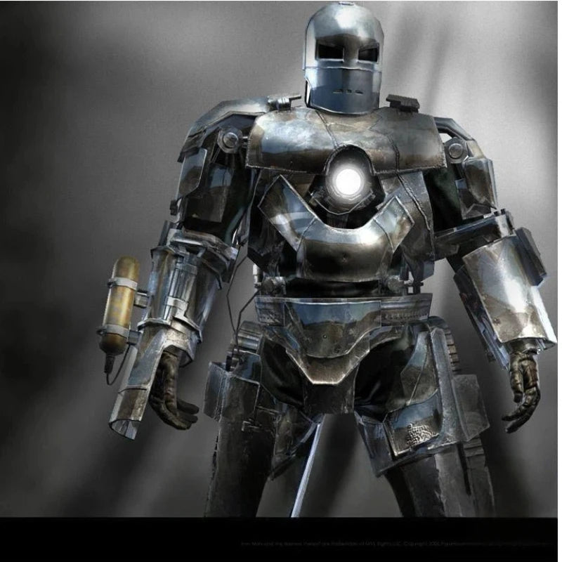 Disney Official Marvel 10th Anniversary Iron Man Buildable Action Figure Collectible Desktop Statue For Kids Boys Birthday Gift