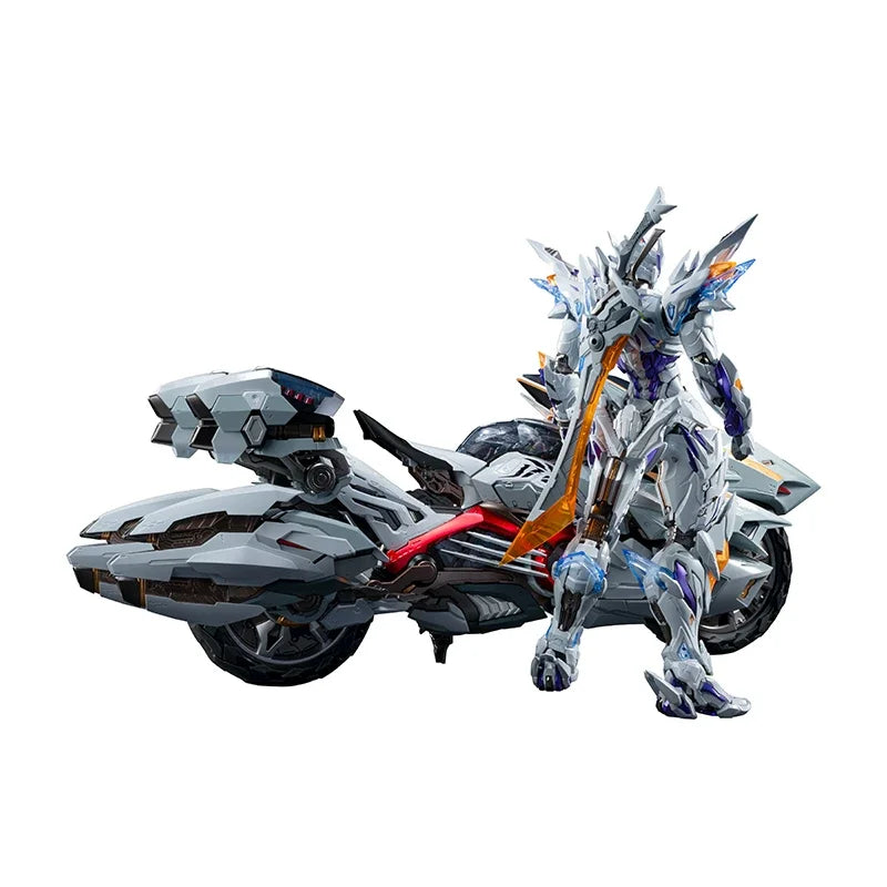 Motor Nuclear Alloy Finished Product Battle Armor White Tiger Tiger Shark Motorcycle Set MNZ-GT01X Assembly Model Kit Figure