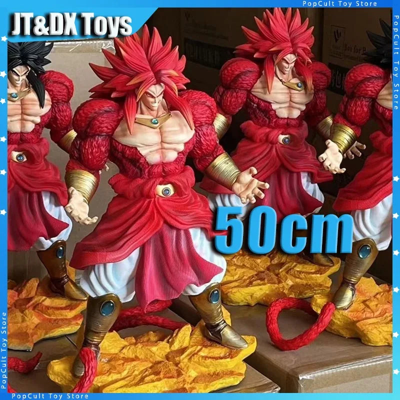 In Stock 50CM JT Toys Dragon Ball Anime Figures SSJ4 Broli Action Figures Super Saiyan 4 PVC Statue Collection Model Gift Toy