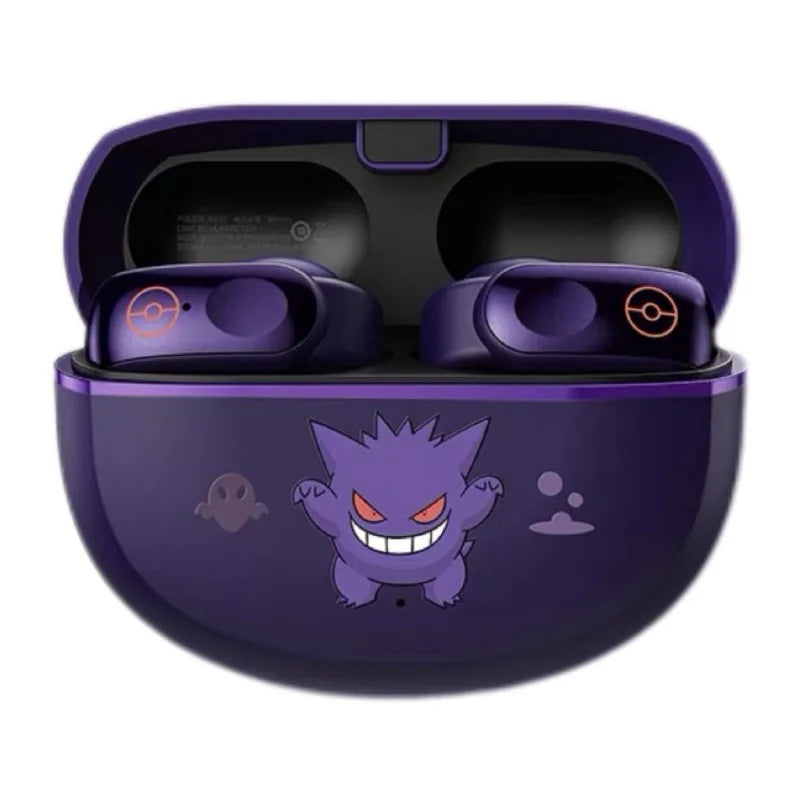 Gengar PokéMon Bluetooth Headset Ear Clip Hifi Stereo Wireless Game Sports Earbuds Long Battery Life Trendy Anime Gift
