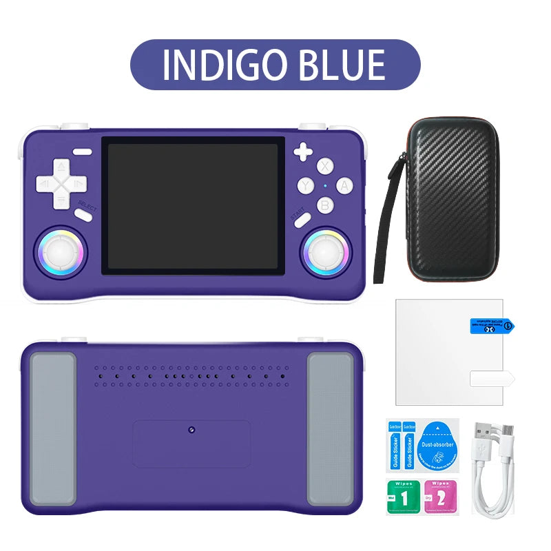 2025 New Retro XF35H Handheld Video Game Console Portable 3.5 Inch IPS Screen 128GB Preloaded Games Linux System Pocket Player