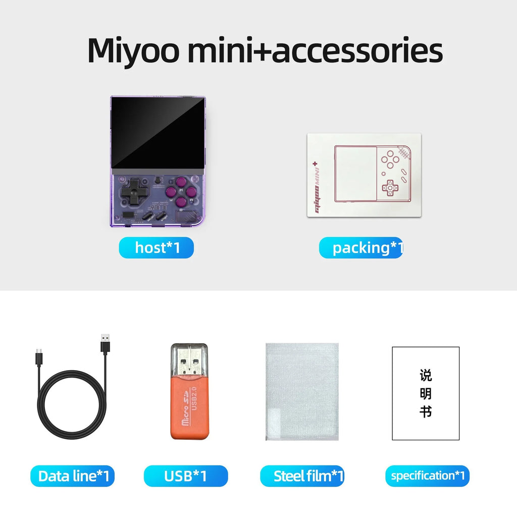 Miyoo Mini Plus Open Source Retro Express Editio Game Console Portable Gba Gaming Ps1 Nostalgic Style Handheld Game Players Gift