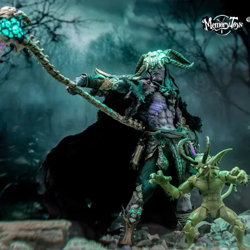 1/12 Scale Anime Memory Action Figure Necromancer Baron Salman Soldier Adventurer World Little Devil Model Collectible Gift Toy