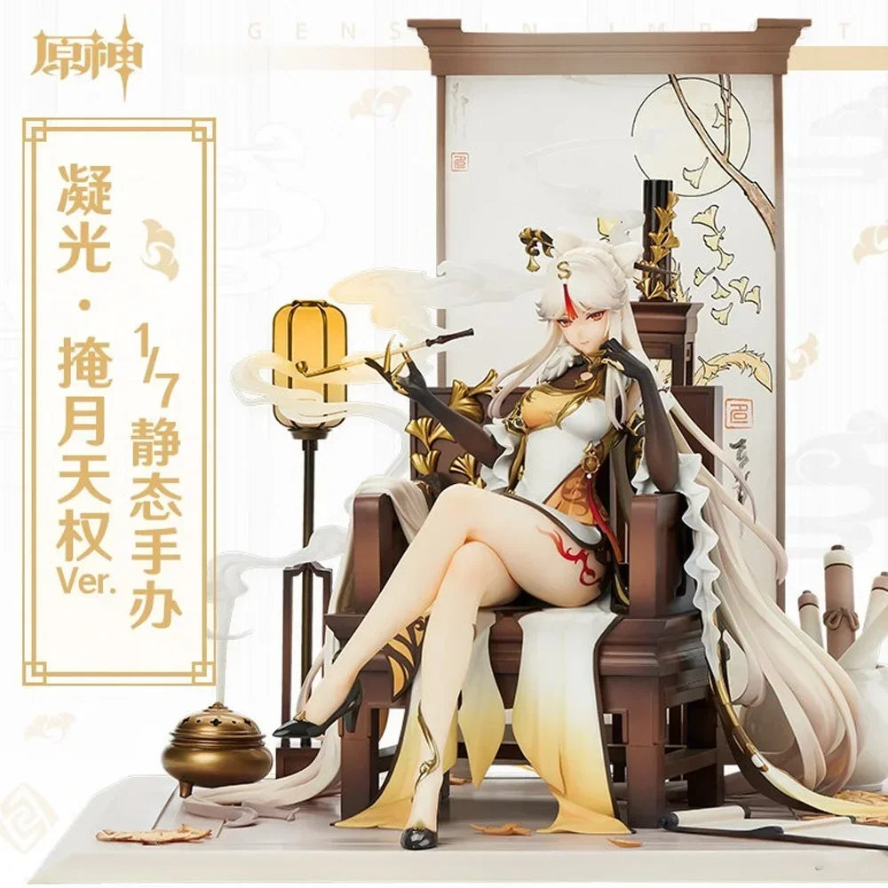 Genshin Impact Ningguang Anime Figure Genshin Impact Zhongli Action Figure Klee/Paimon Figurine Collection Model Doll Toys