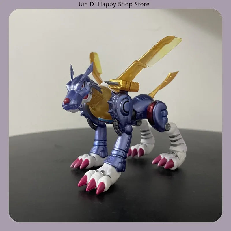 Digimon Metal Garurumon Anime-Figur Statue Schreibtisch-Auto-Innendekoration Geschenk-Sammlerstück