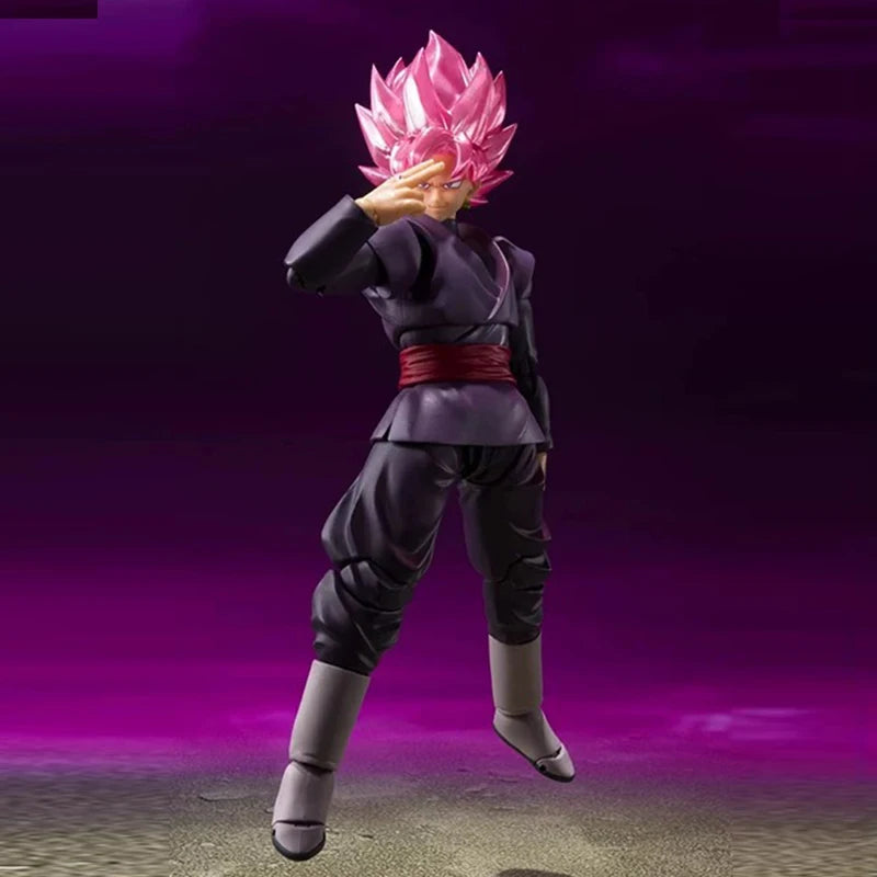 In Stock Shf Dragon Ball Super Saiyan God Son Goku Red and Goku Black Anime Action Figures PVC Collection Model Toys Gift