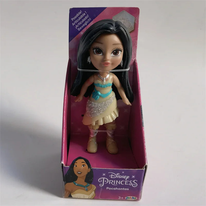 New Hot Disney Princess Miniature Doll Model Rapunzel Ariel Snow White Poseable Cute Anime Action Figure Model Frozen Gift Toy