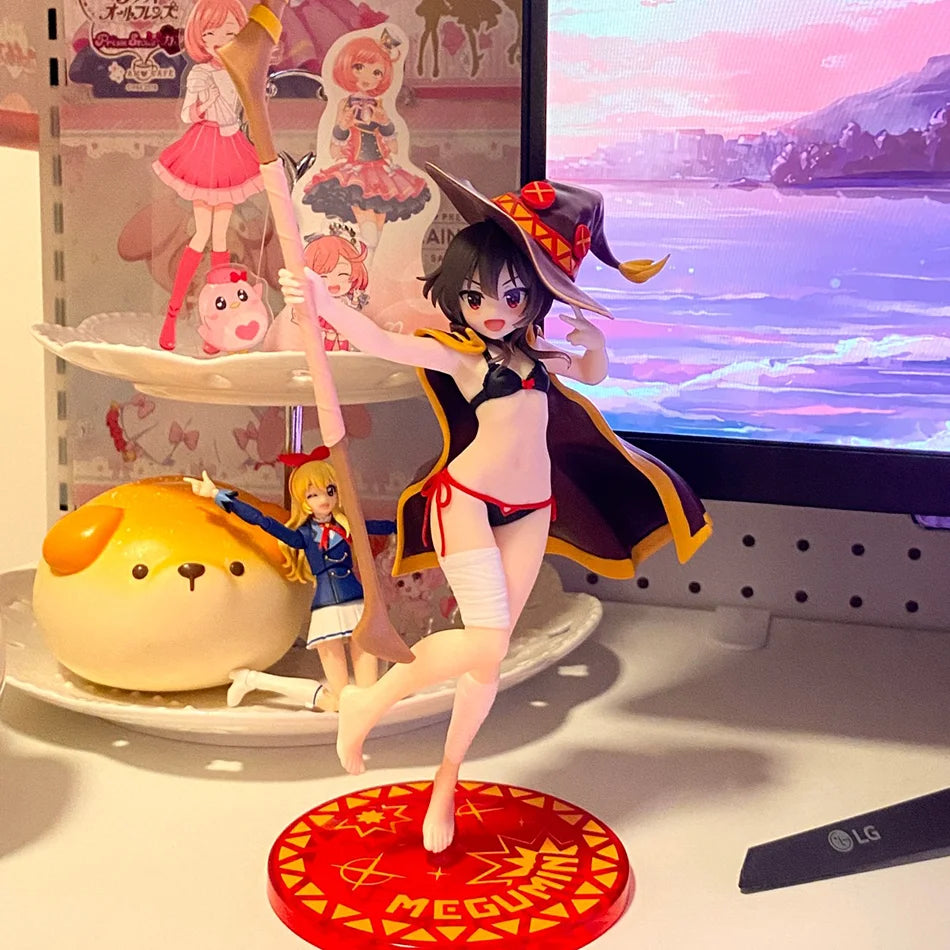 In Stock Anime God's Blessing on This Wonderful World 18cm Megumin Action Figure Cute Figurine For Girls Droppshiping