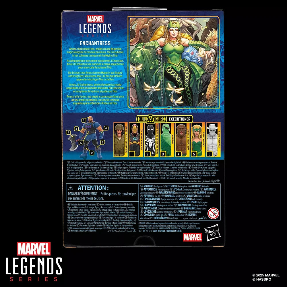 [In-Stock] Hasbro Marvel Legends Series Enchantress (EXECUTIONER) 6-Inch-Scale Nice Collectible Anime Action Figure Model Toys