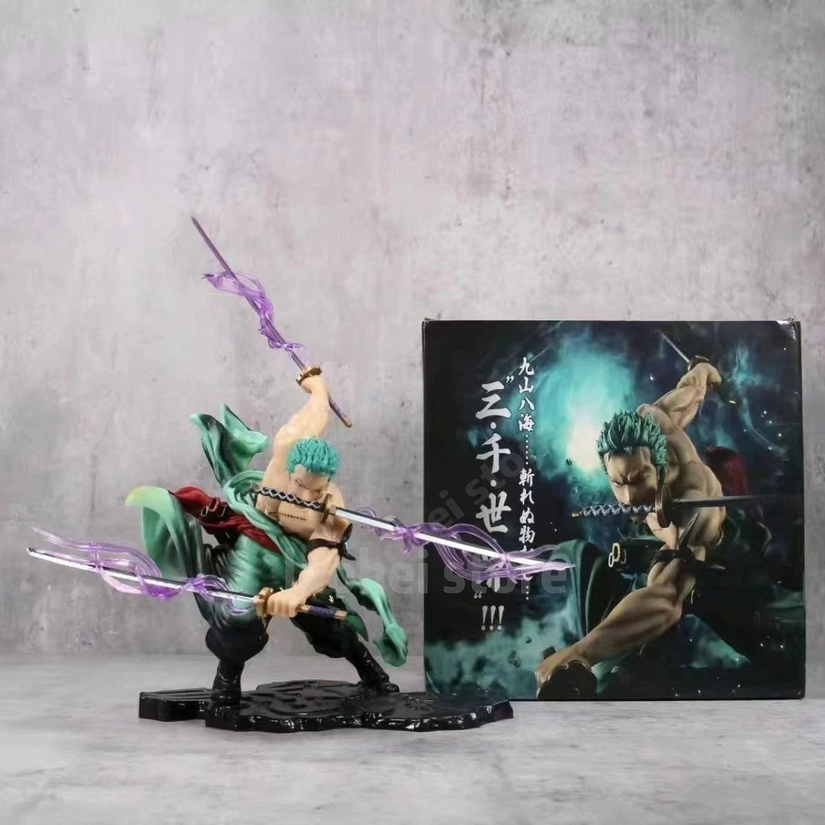 Hot One Piece  Anime Figure GK Roronoa Zoro Three-blade Sa-maximum Manga Anime Statue Action Figure Collection Model Kid Toy