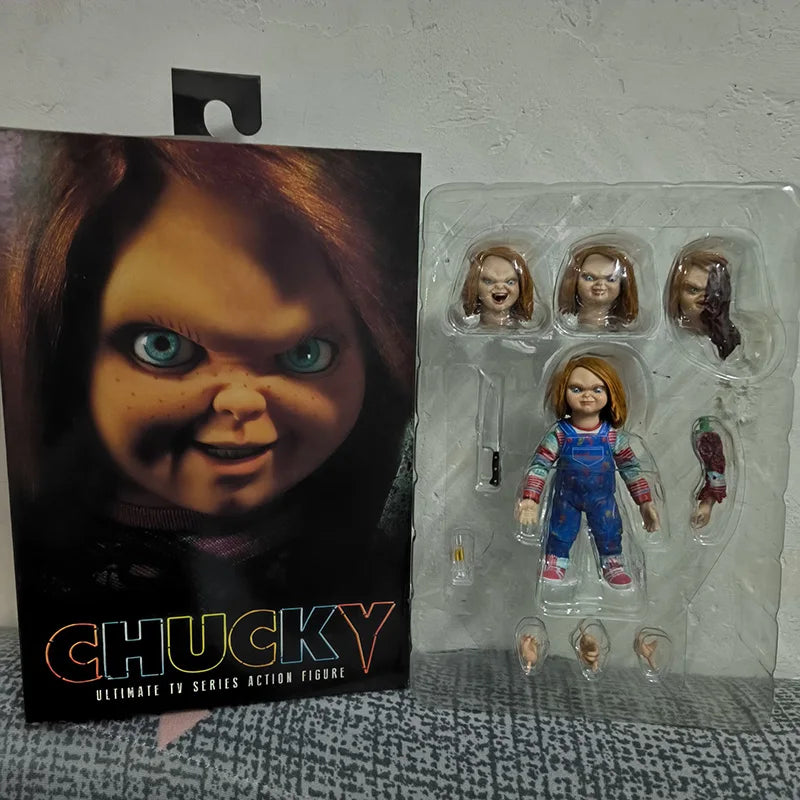 NECA Good Guys Christmas Chucky Doll Child's Play Bride Of Chucky Ultimate Chucky Gets Lucky Action Figure Model Toys Doll Gift