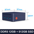 MLLSE G2 Pro Mini PC Intel Twin Lake N150 Processor LPDDR5 12GB RAM 512GB SSD WiFi 5 BT5.0 Win11 Mini Desktop Computer