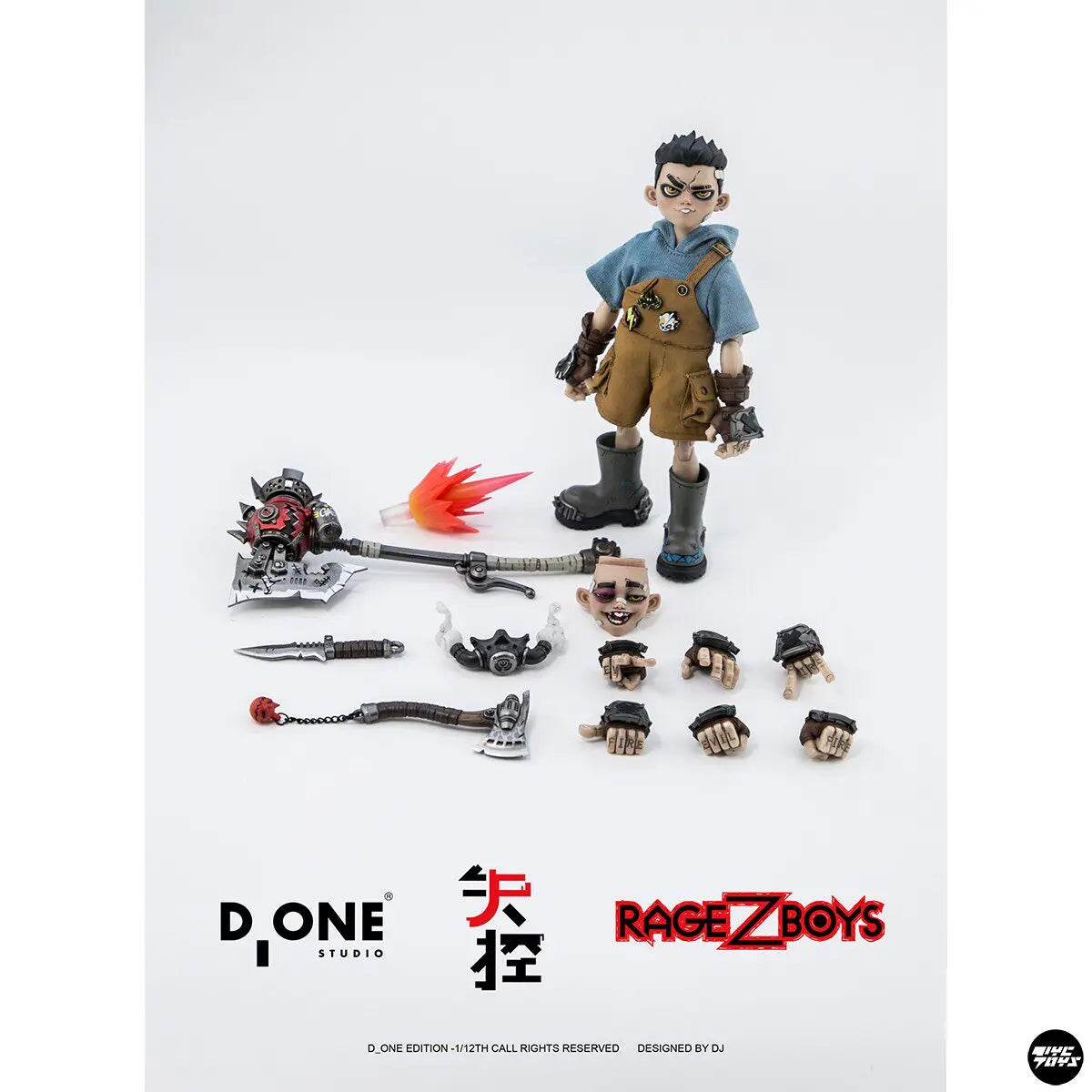 D_ONE RAGE-ZBOYS Series Toothy Daily Ver. / Out of Control Ver. 1/12 Action Figure Anime Model Trendy Toys Desktop Collectibles